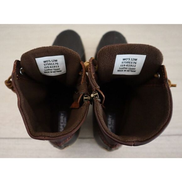 Sperry Top-Sider STS91176 Women's Sz 12M Tan/Dark Brown Saltwater Duck Boots - Picture 10 of 16